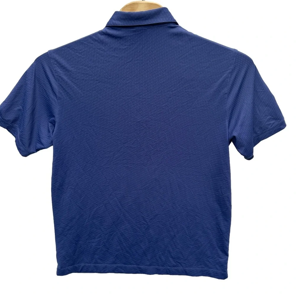 NIKE TIGER WOODS COLL Size Large Mens Blue Golf‎ Polo Shirt Performance Dri-Fit